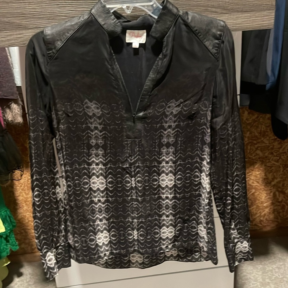 Parker Work Top with Leather Collar
